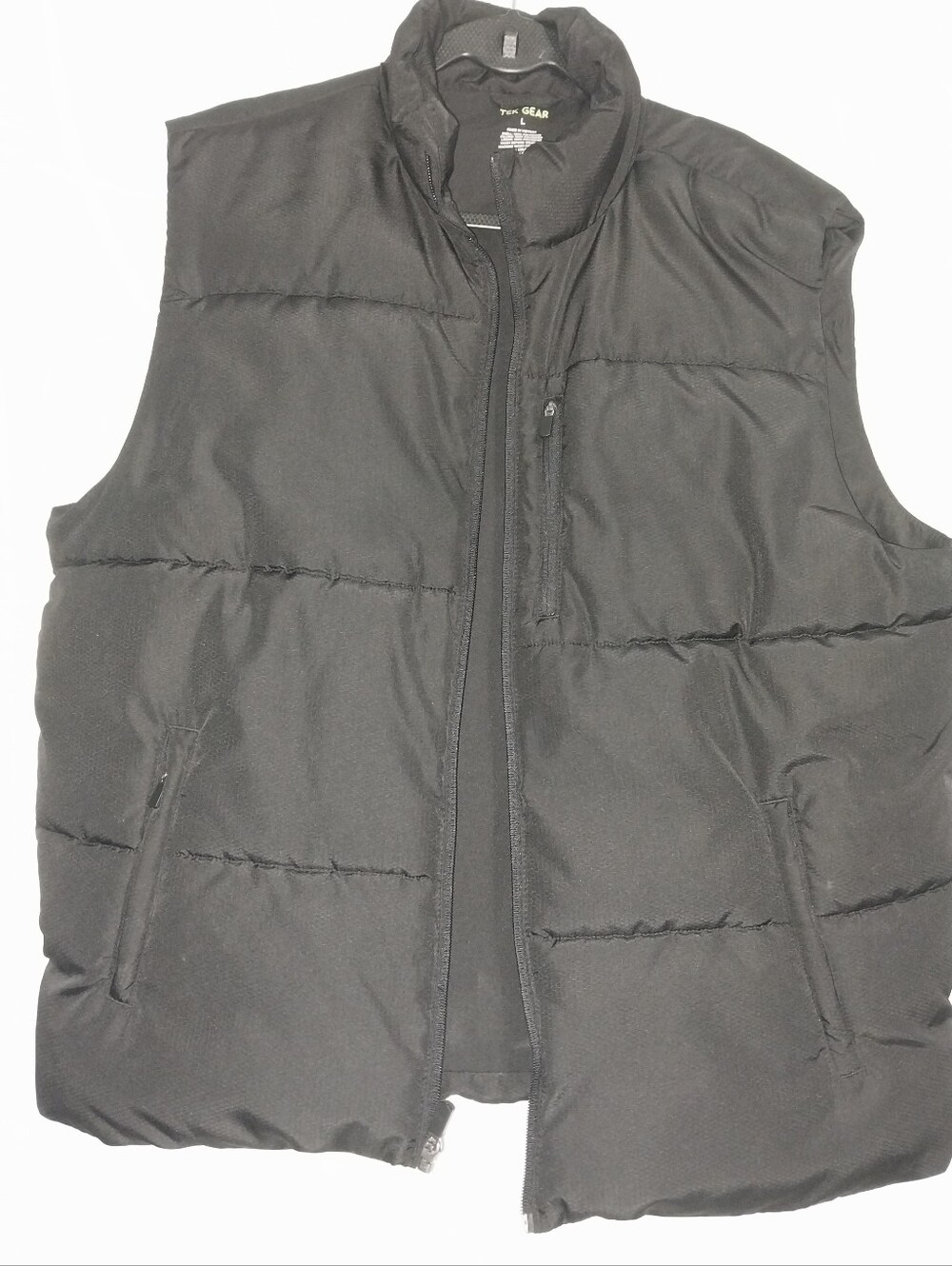 Tek Gear Black Quilted Puffer Vest